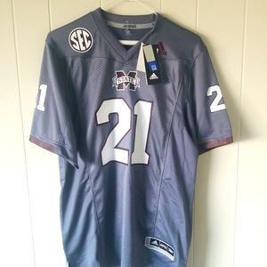 Adidas Mississippi St 'Concrete' Bulldogs Football Jersey Mens Sz Med